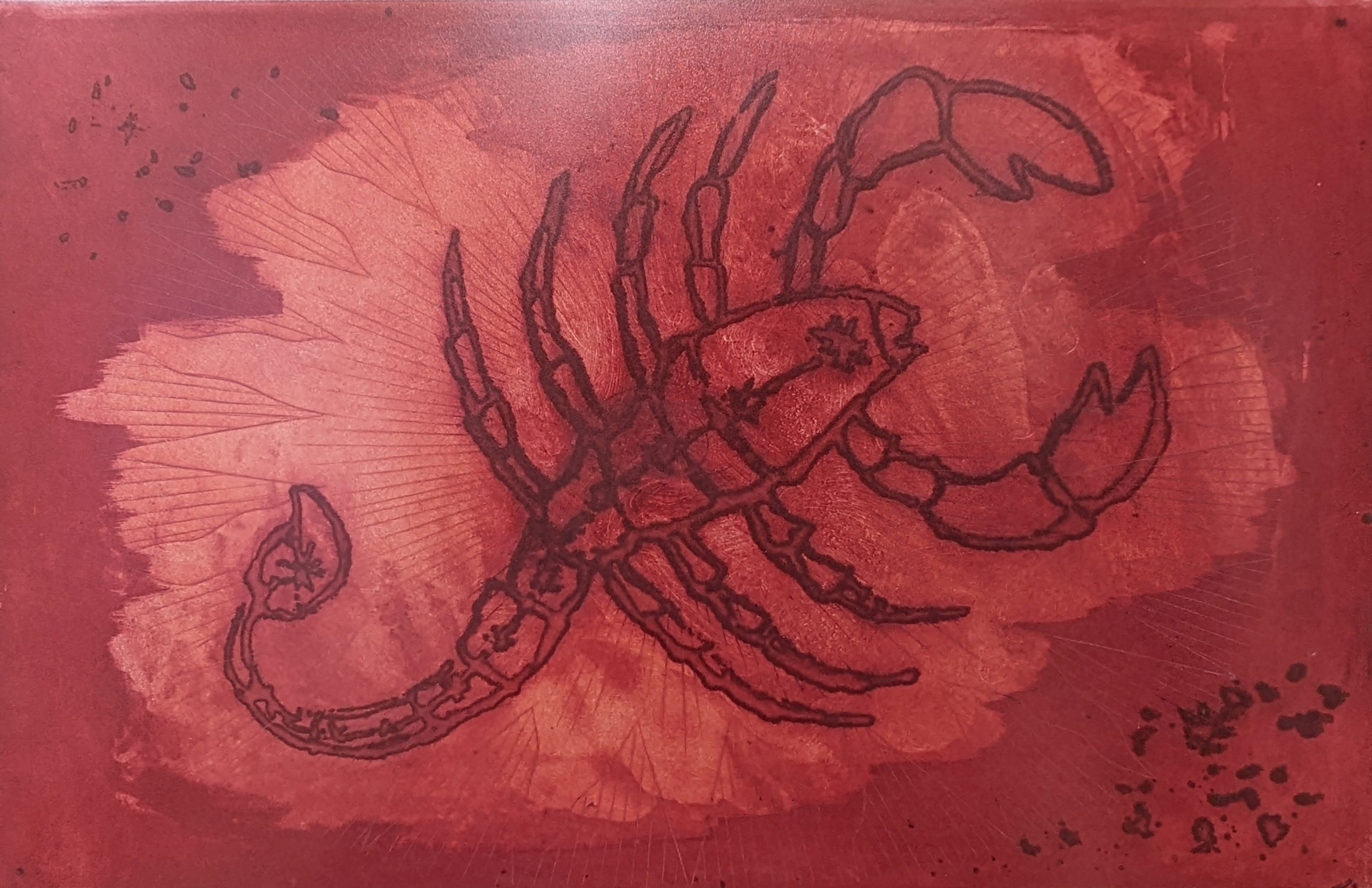 Modern British, limited edition print, 'Scorpio', signed in pencil, 3/10, 33 x 50cm